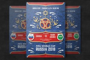 Football world cup flyer template