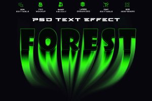 Forest Liquid Text Effect PSD