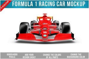 Formula 1 Racing Car Mockup