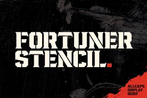 Fortuner – Stencil Font