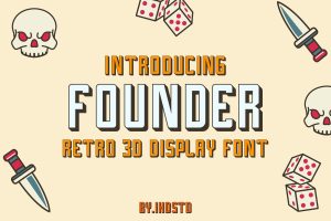 Founder Retro 3D Display Font