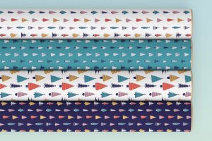 Four Tube Gift Wrapping Paper Mockup