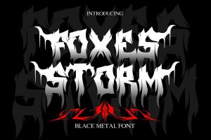 Foxes Storm – Black Metal Font