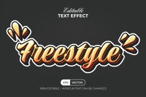 Freestyle Text Effect Sticker Style