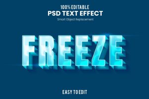 Freeze 3D Text Effect