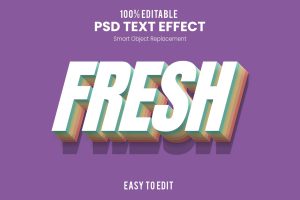 Fresh-3D Text Effect