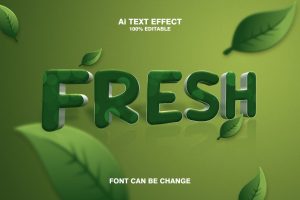fresh 3d text effect