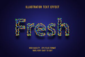 fresh bubble realistic text effect