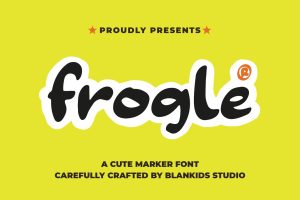 Frogle a Cute Marker Font
