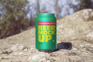 Front Beer Can Mockup