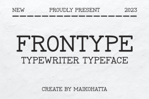 Frontype – Typewriter Typeface