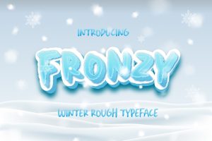 Fronzy – Winter Rough Typeface