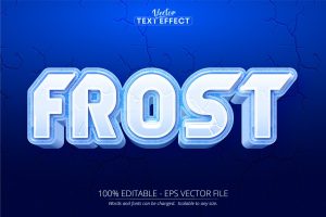 Frost – Editable Text Effect, Cartoon Font Style