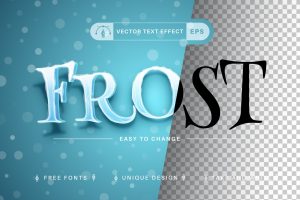 Frost – Editable Text Effect, Font Style