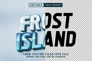 Frost Island 3d Text – Editable Text Effect
