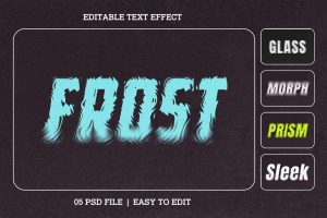 Frosted Glass Text Effect Set