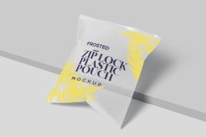 Frosted Zip Lock Plastic Bag Mockups
