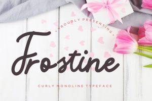 Frostine Curly Advertisement Font