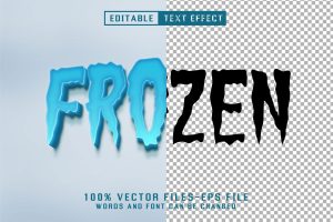 Frozen 3d Text – Editable Text Effect
