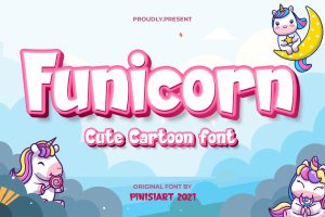 Funicorn – cartoon font