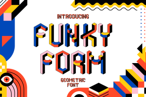 Funky Form – Geometric Isometric Font