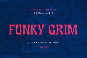 Funky Grim – Playful Pop Retro Horror Display Font