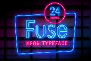 Fuse – Realistic Neon Typeface