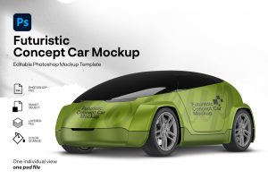 Futuristic car mockup