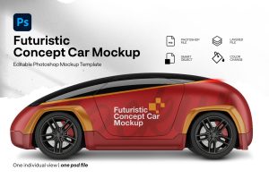 Futuristic car mockup