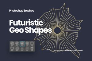 Futuristic Geometric Shapes Photoshop Brushes