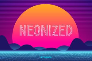 Futuristic Neon Display Font – Neonized