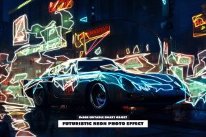 Futuristic Neon Photo Effect