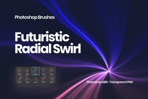 Futuristic Radial Swirl Photoshop Brushes