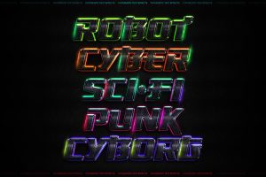 Futuristic Text Effects – Photoshop PSD