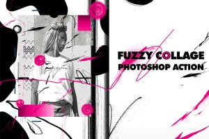 Fuzzy Collage Photoshop Action