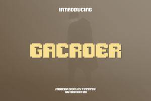 Gacroer – Modern Pixels Font