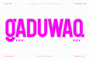 Gaduwaq – Corporate Font