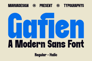 Gafien – A Modern Sans Serif Font