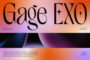 Gage EXO – Elegant Fashion Experimental Gen Z Font