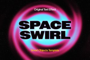 Galaxy Swirl Text Effect
