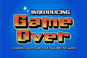 Game Over – Modern Pixel Style Font