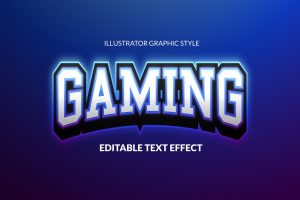 GAMING ILLUSTRATOR TEXT EFFECT