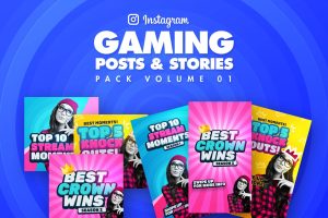 Gaming Instagram Posts and Stories Pack 01