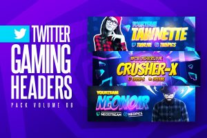 Gaming Twitter Headers Pack 08
