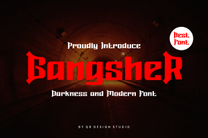 Gangsher – Rock & Medieval Font