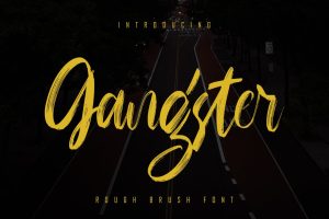 Gangster – Rough Brush Font