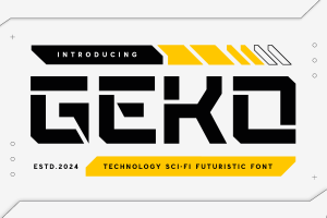 GEKO Sci-fi Font