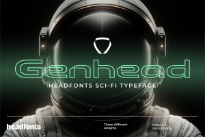Genhead Outline Futuristic Font