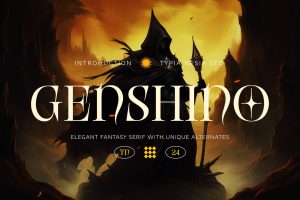 Genshino – Elegant Fantasy Game Serif font