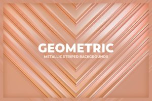 Geometric Metallic Striped Backgrounds